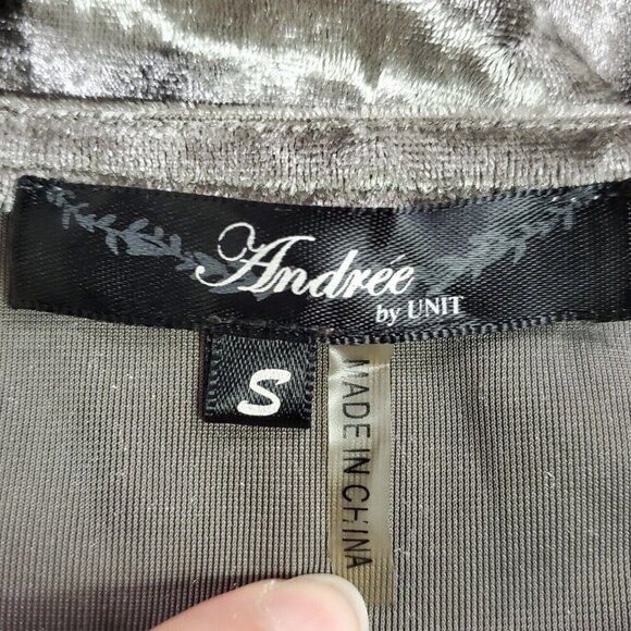 Andree By Unit Womens Whimsigoth Fairy Grunge Velvet Tunic Top Size S Taupe Boho - Picture 3 of 8